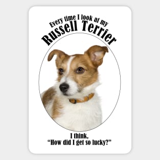 Lucky Russell Terrier Sticker